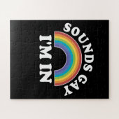 Gay Pride Men LGBT Rainbow Sounds Gay Puzzle (Horizontal)