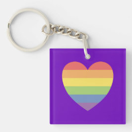 Gay Pride Merch Rainbow Heart LGBTQ Schlüsselanhänger