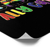 Gay Pride mit Ally Cat Rainbow Lgbt Pride Monat 2 Poster (Ecke)