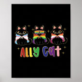 Gay Pride mit Ally Cat Rainbow Lgbt Pride Monat 2 Poster (Vorne)