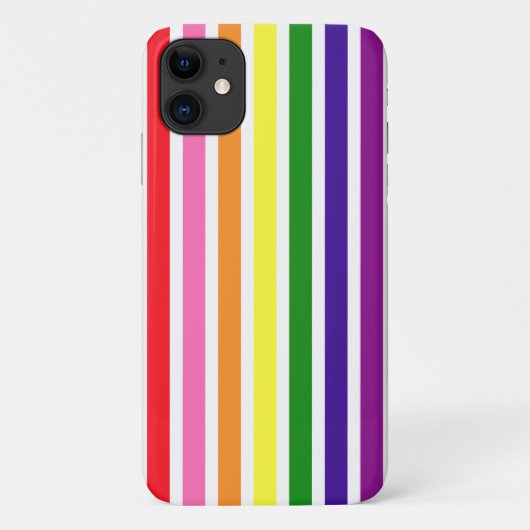Gay Pride mit farbigen Regenbogenstreifen Case-Mate iPhone Hülle (Rückseite)