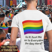 Gay Pride mit Rainbow-Flag, beidseitig bedruckt, b T-Shirt