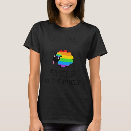 Gay Pride Monat bin ich das Regenbogenschaf der Fa T-Shirt (Vorderseite)