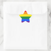 Gay Pride Monat LGBT Regenbogenstreifen farbig Stern-Aufkleber (Tasche)