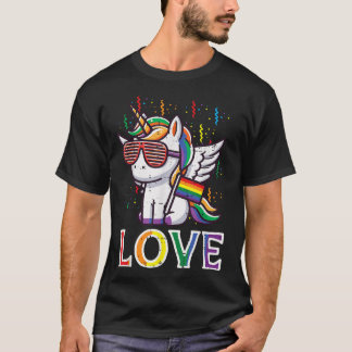 Gay Pride Monat Liebe Unicorn Lgbtq Ally Rainbow T-Shirt