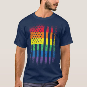 Gay Pride Monat Regenbogen-Flagge LGBTQ Felgenbude T-Shirt