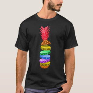 Gay Pride Monat Regenbogenflagge Ananas Obstbaum P T-Shirt