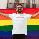 Gay Pride Monat Weißer LGBTQ Rainbow Mens T-Shirt<br><div class="desc">Feiern Sie den Pride Month und zeigen Sie Ihre Unterstützung für die LGBTQ-Community mit diesem einfachen und eleganten,  modernen,  niederbogenfarbenen Shirt-Design mit grauem Skripttext und lebhaften Regenbogenstreifen.</div>