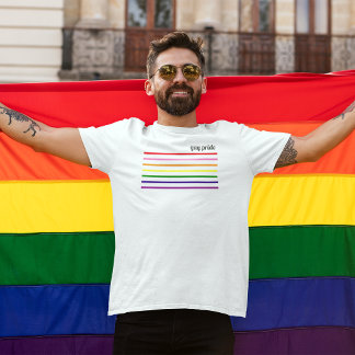 Gay Pride Monat Weißer LGBTQ Rainbow Mens T-Shirt