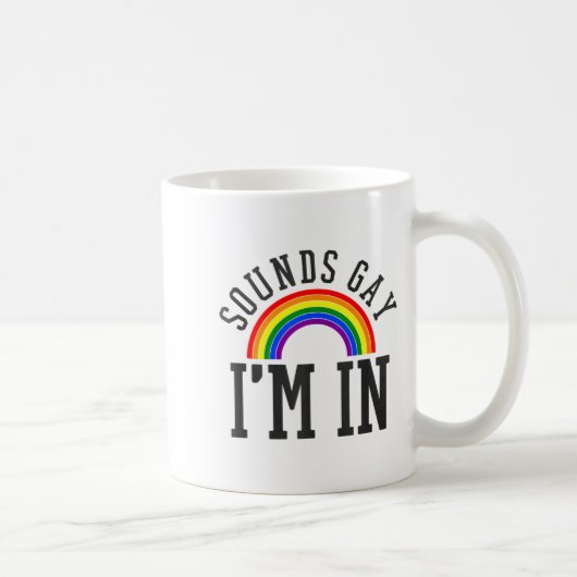 Gay Pride Month Sounds Gay Rainbow Funny Quote Gif Kaffeetasse (Rechts)