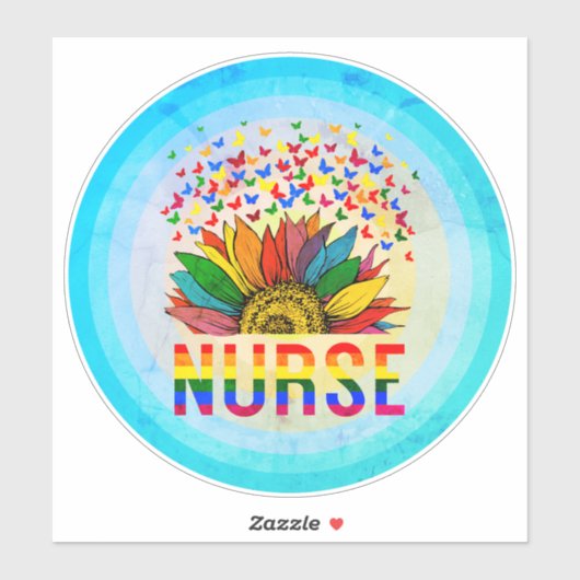 Gay Pride Nurse Aufkleber (Blatt)