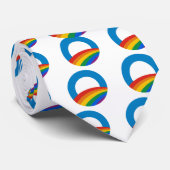 Gay Pride Obama Krawatte (Gerollt)
