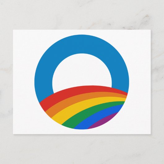 Gay Pride Obama Postkarte (Vorderseite)