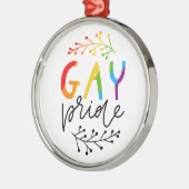 Gay Pride Ornament Aus Metall (Links)