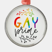 Gay Pride Ornament Aus Metall (Vorne)