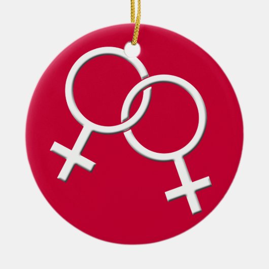 Gay Pride Ornament Lesbische Liebe Schwule Frauen  (Vorne)