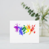 Gay Pride Paint Postkarte (Stehend Vorderseite)