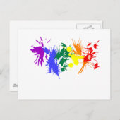 Gay Pride Paint Postkarte (Vorne/Hinten)