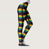 Gay Pride Paint Spritzer Herz Leggings (Rechts)