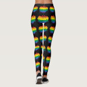 Gay Pride Paint Spritzer Herz Leggings (Rückseite)