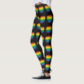 Gay Pride Paint Spritzer Herz Leggings (Links)