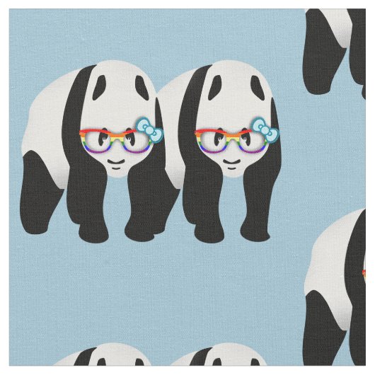 Gay Pride Pandas Stoff (Nahaufnahme)