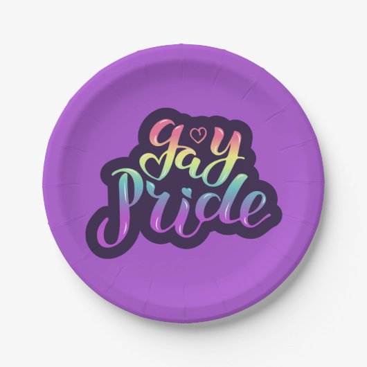Gay Pride Pappteller (Vorderseite)