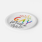 Gay Pride Pappteller (Schrägansicht)