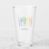Gay Pride Parade Illustration Personalisiert Glas (Rückseite)