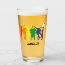 Gay Pride Parade Illustration Personalisiert Glas