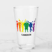 Gay Pride Parade Illustration Personalisiert Glas (Vorderseite)