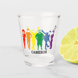 Gay Pride Parade Illustration Personalisiert Schnapsglas