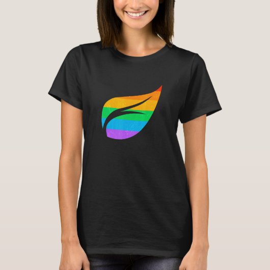 Gay Pride Parade LGBTQ+ Regenbogenflagge Farbenfro T-Shirt (Vorderseite)