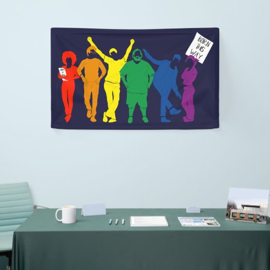 Gay Pride Parade People Illustration Banner (Messeveranstaltung)