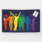 Gay Pride Parade People Illustration Banner (Horizontal)