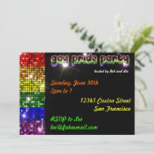 Gay Pride-Party Einladungen (Stehend Vorderseite)