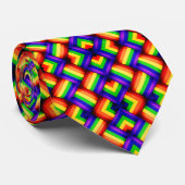 Gay Pride-Party-Regenbogen-Flaggen-Muster hell Krawatte (Gerollt)