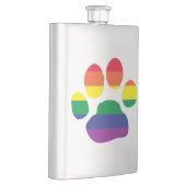 Gay-Pride-Paw-Print Flachmann (Rechts)