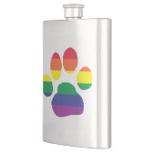 Gay-Pride-Paw-Print Flachmann (Links)