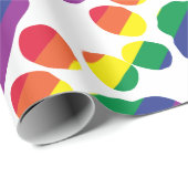 Gay-Pride-Paw-Print Geschenkpapier (Rolleneckpunkt)