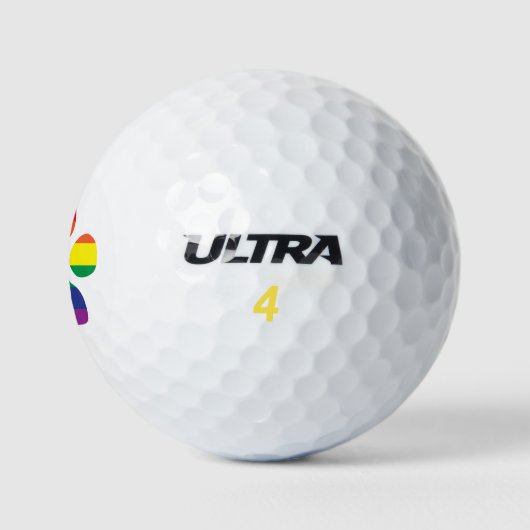 Gay-Pride-Paw-Print Golfball (Logo)