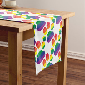 Gay-Pride-Paw-Print Kurzer Tischläufer