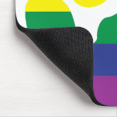 Gay Pride Paw Print Mousepad (Ecke)