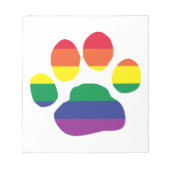 Gay Pride Paw Print Notizblock (Vorderseite)