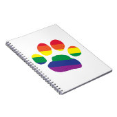 Gay-Pride-Paw-Print Notizblock (Rechte Seite)