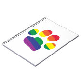 Gay-Pride-Paw-Print Notizblock (Linke Seite)