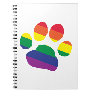 Gay-Pride-Paw-Print Notizblock