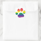 Gay-Pride-Paw-Print Quadratischer Aufkleber (Tasche)
