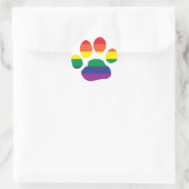 Gay Pride Paw Print Runder Aufkleber (Tasche)