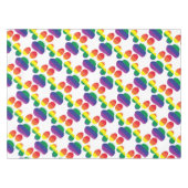 Gay-Pride-Paw-Print Tischdecke (Vorderseite (Horizontal))